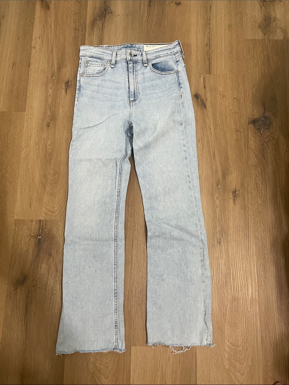 rag & bone Nina High-Rise Ankle Flare Light Wash Jeans